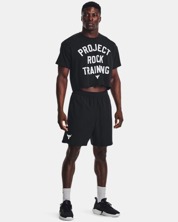 Men's Project Rock Heavyweight Stay Hungry Cutoff T-Shirt in Black image number 2